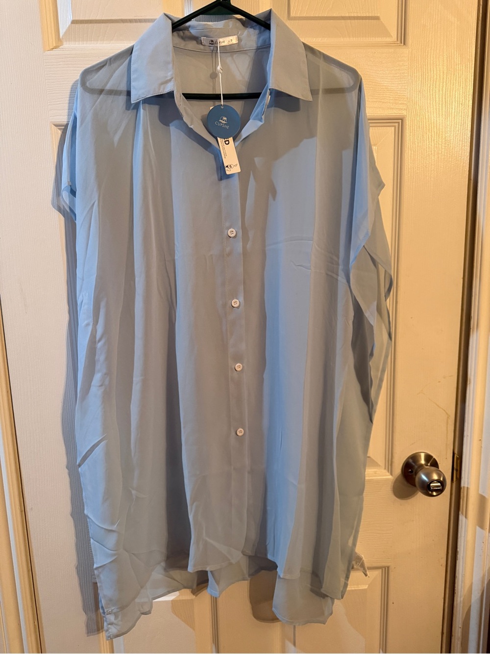 Light Blue Sheer CupShe Swim Coverup.